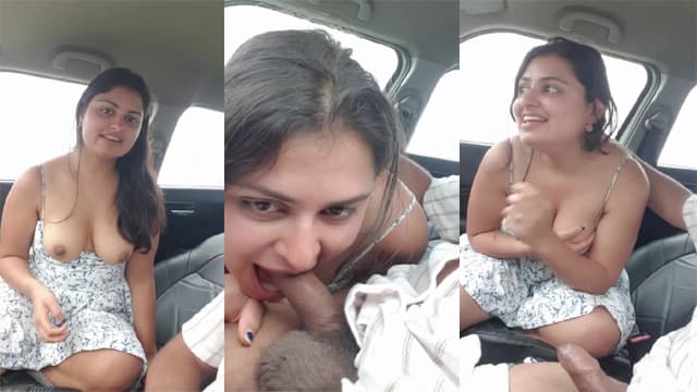 GF Flash Hot Boobs Sucking BF’s Dick In Car Viral Mms