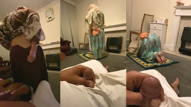 Muslim Hot Wife Doing Namaz Husband Jerking Viral Best Sex