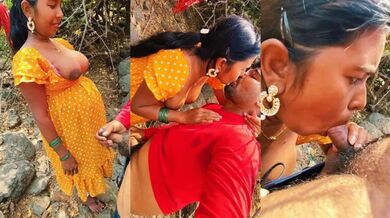 Tamil Bhabhi Giving Blowjob & Her Lover In The Forest Free